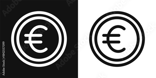 Euro Simple and clear vector icon illustrating an essential idea or function