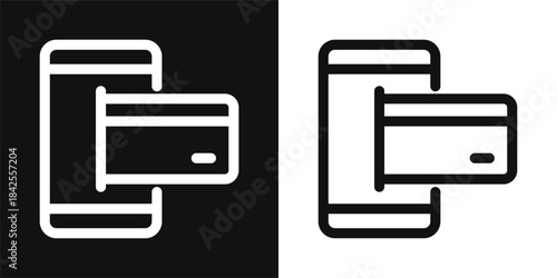 Mobile Banking Simple and clear vector icon illustrating an essential idea or function