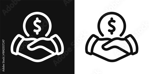 Deal Simple and clear vector icon illustrating an essential idea or function