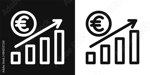 Profit Simple and clear vector icon illustrating an essential idea or function