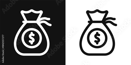 Money Bag Simple and clear vector icon illustrating an essential idea or function
