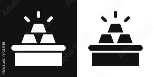 Gold Simple and clear vector icon illustrating an essential idea or function