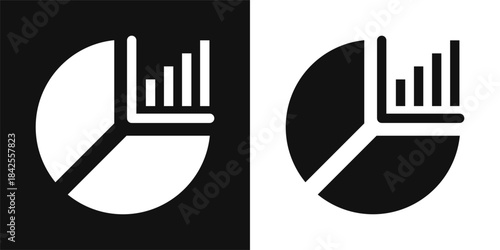 Donut Chart Simple and clear vector icon illustrating an essential idea or function