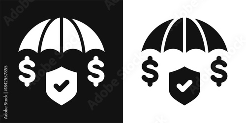 Insurance Simple and clear vector icon illustrating an essential idea or function