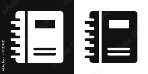 Notebook Simple and clear vector icon illustrating an essential idea or function