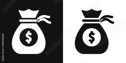 Money Bag Simple and clear vector icon illustrating an essential idea or function