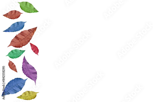 Barra lateral de hojas secas de colores