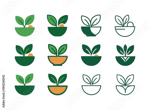 Dietary Icon Set. Dietary habits. Icon set. Set Logo of dietary