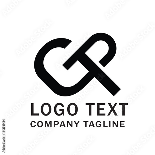 gp or gp  letter logo design