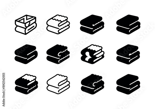 Fuzzy Socks Icons. Fuzzy Socks. Icon set. Set Logo of Fuzzy Sock