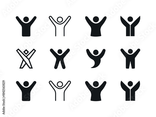 Victorious Journey Icons. victorious journey. Icon set. Set Logo