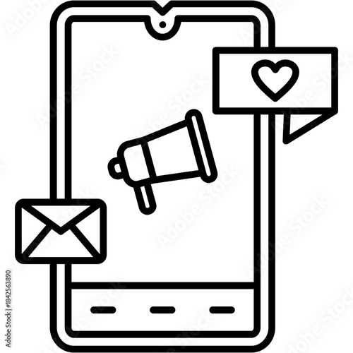 Mobile Marketing Icon