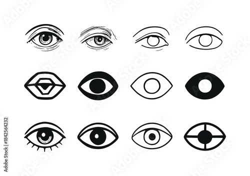 Artistic Logo Variations. Drawing and sketching landscapes or po