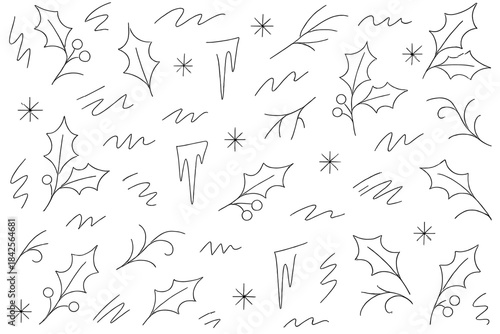 Creative holly and winter design elements provide a festive backdrop for holiday projects and decor ideas throughout the season