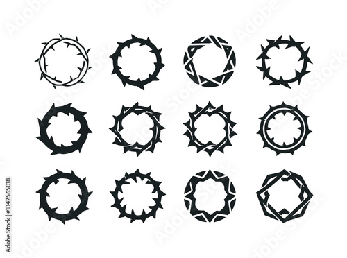 Jesus Icon Variations. Faith in Jesus. Icon set. Set Logo of fai