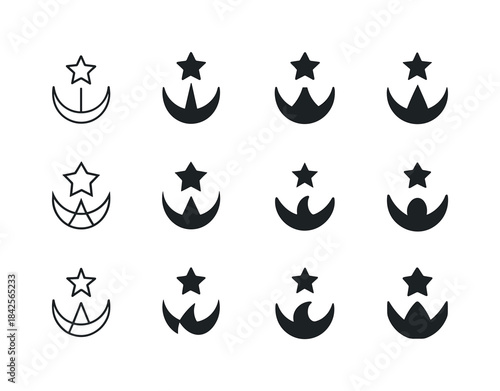 Dream Symbols Icon Set. Dreams coming true. Icon set. Set Logo o