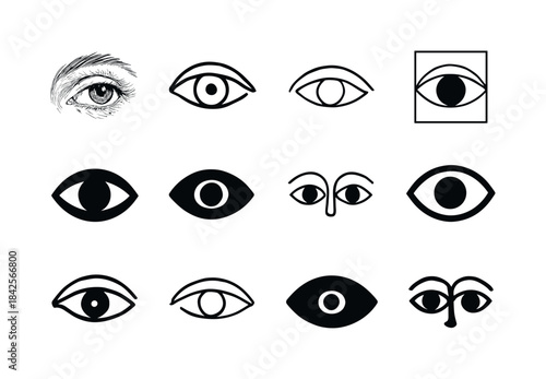 Artistic Logo Variations. Drawing and sketching landscapes or po