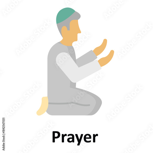 Prayer Vector icon which can easily modify or edit