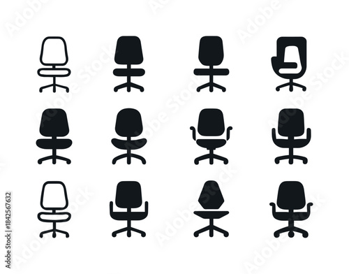 Remote Work Icons. Remote work life. Icon set. Set Logo of remot