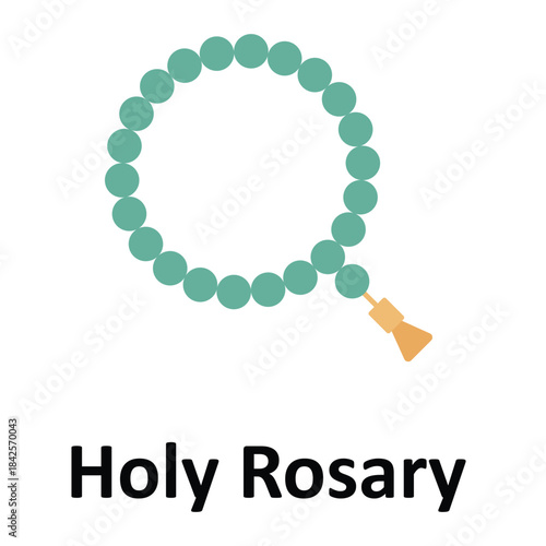 Holy Rosary Vector icon which can easily modify or edit
