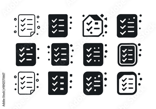 New Year's Resolutions Icons. New year's resolutions written on