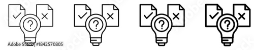 Hypothesis Icon Set Different Style Collection