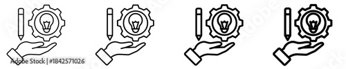 Creative Process Icon Set Different Style Collection