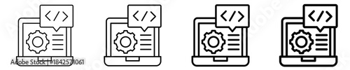Coding Icon Set Different Style Collection