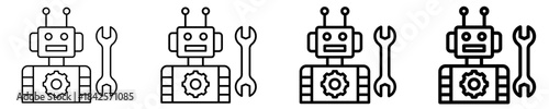 Robotics Icon Set Different Style Collection