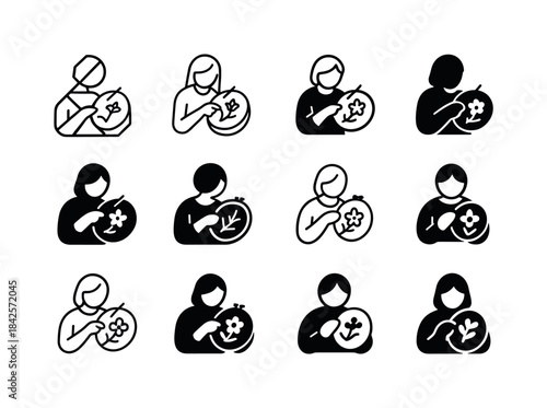 Joyful Activity Icons. People engaged in activities that bring t