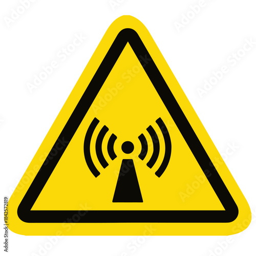 Non Ionizing Radiation Board ]symbol, Radiation hazard indicating, Caution non-ionizing radiation, Radiation Exposure Alert, Warning radio frequency hazards, Attention. Danger zone
