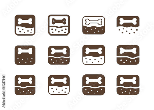 Remains Logo Variations. Remains. Icon set. Set Logo of Remains: