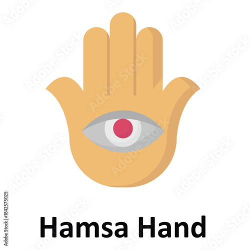 Hamsa Hand Vector icon which can easily modify or edit