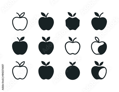 Healthy Eating Icons. Healthy Eating Habits. Icon set. Set Logo