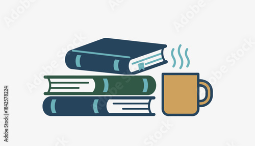 A stack of books with a coffee mug beside it symbolizing the latenight study sessions typical of striving for academic excellence.
