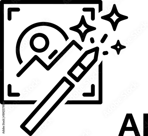 Ai image editing, photo enhancement, and creative transformation Vector