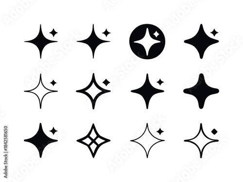 Joyful Icon Collection. Joy. Icon set. Set Logo of Joy: Star Spa