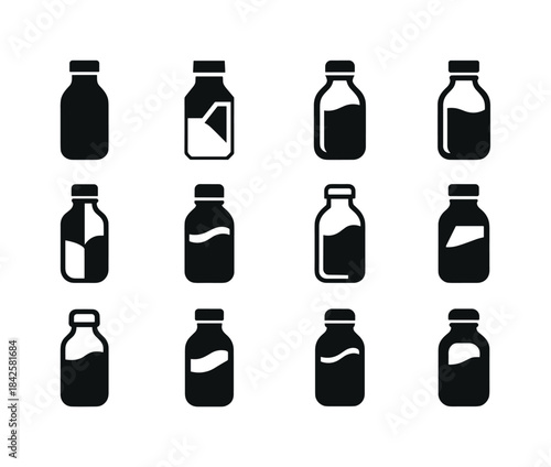 Cold Brew Icons. Cold brew coffee. Icon set. Set Logo of cold br