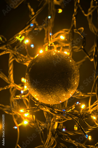 Bolas de navidad amarillas