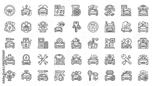 Business web icons set collection illustration design pattern with people symbol sign vector arrows for internet computer travel