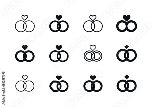 Family Milestones Icons. Personal milestones in relationships an