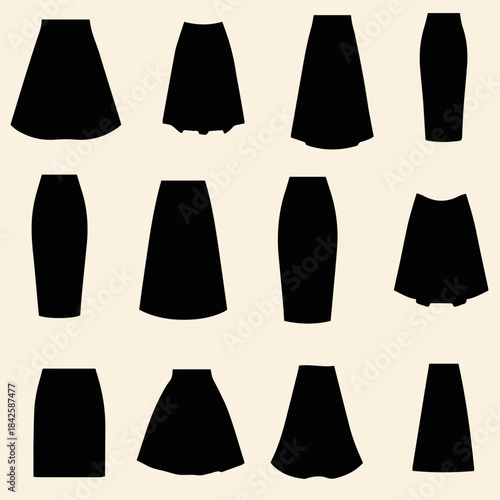 Skirt Icon Vector Outfit Symbol