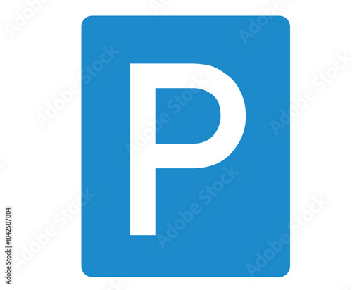 Parking sign icon set simple design.
