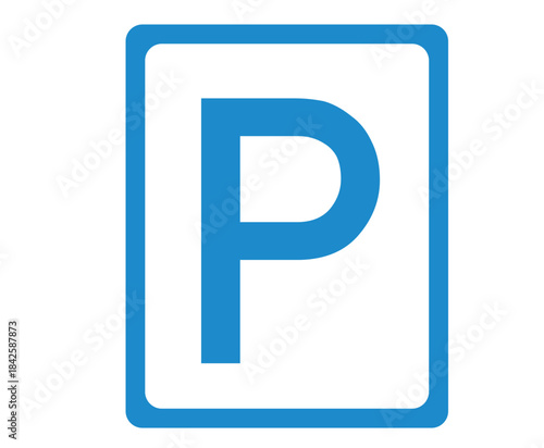 Parking sign icon set simple design.

