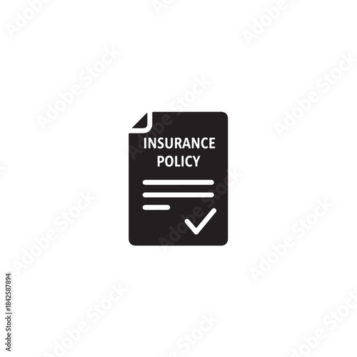 Insurance Policy Document Icon for Protection, Coverage, and Financial Security