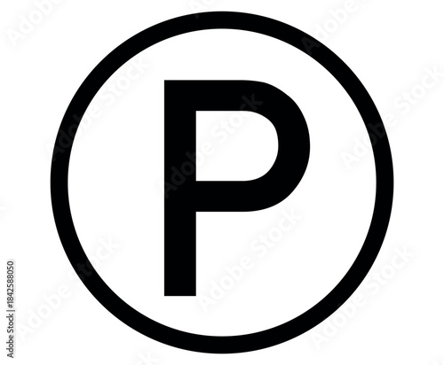 Parking sign icon set simple design.
