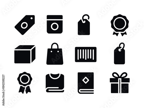 Fashion Branding Icons. Fashion branding. Solid icon set of Fash