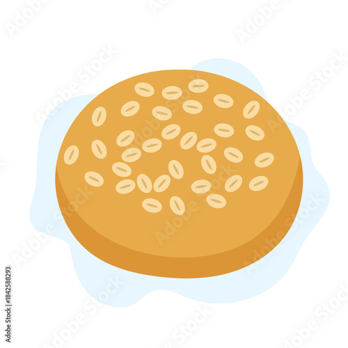 Warm bakery scene featuring soft seedbread topped with golden grains, seedbread texture adding wholesome artisan vibe ideal for recipe visuals, menus and packaging themes.