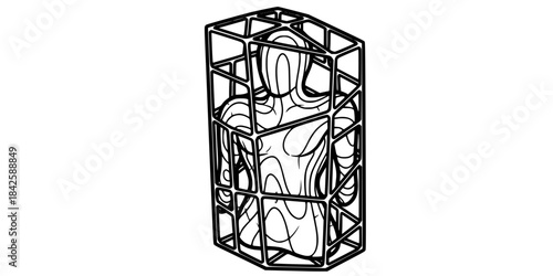 Organic vs. Geometric: AI Structure Restricting Human Fluidity. Design Concept.