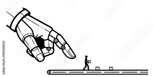 Directed by AI: Automation Controlling the Human Production Line. Industrial Future.